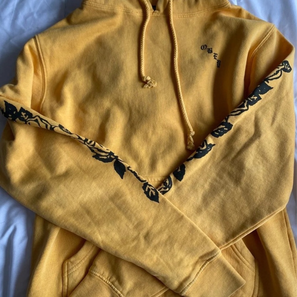 Yellow obey hoodie